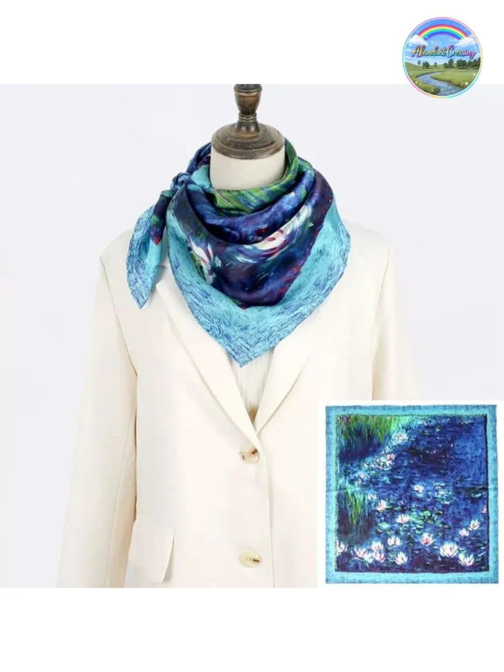 100% Mulberry Silk Square Scarf Women Hair Wrap Headband Bandana Gift 35